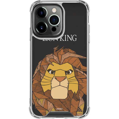 Disney The Lion King Mosaic Simba Art iPhone 16 Pro Clear Case